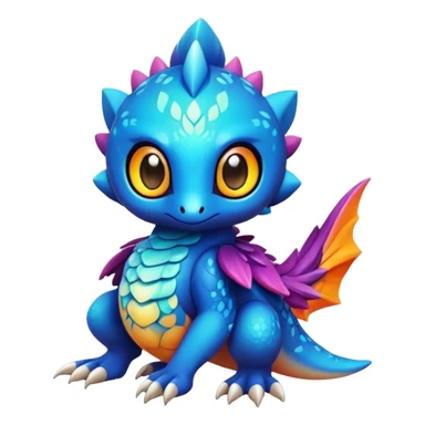 Exotic chibi Fakémon-creature sticker