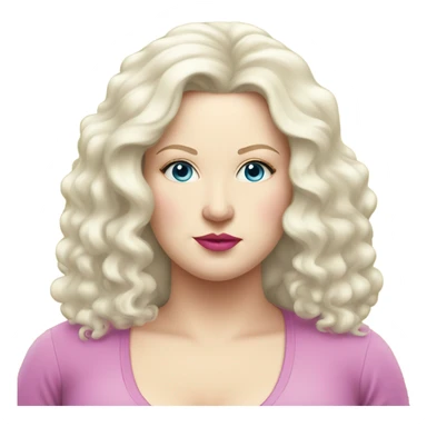 profle picture stunning fat white woman, pink lips long hair sticker