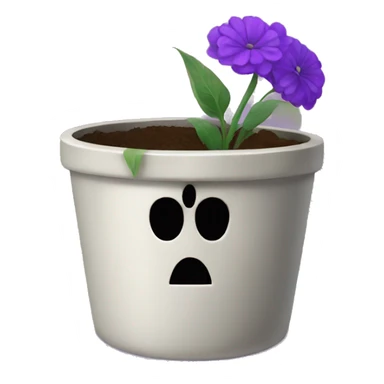 a pot with a dead flower







 sticker