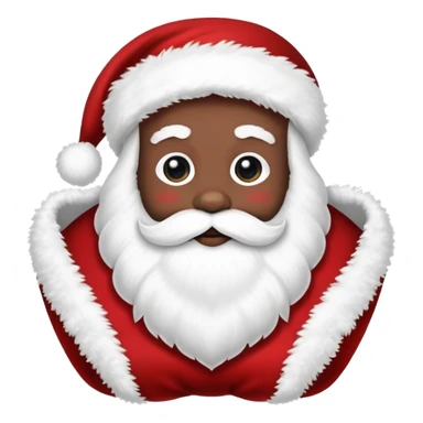 Black Santa napkin sticker