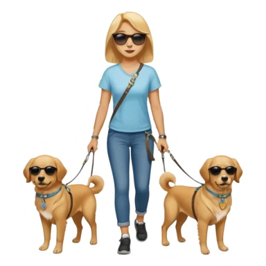 Walker + two dogs,Pet Walkers. sticker