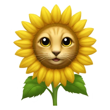 sunflower with black cat in the centre sticker