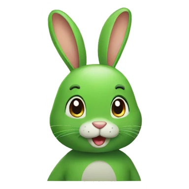 green bunny sticker