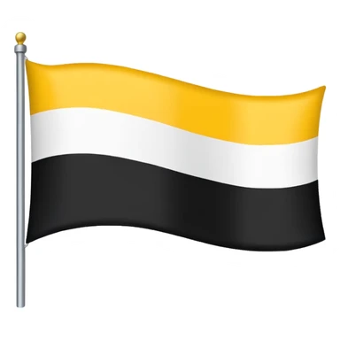 Flag of Russian empire. Horizontally up to down black yellow and white sticker
