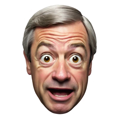 Nigel Farage pog expression sticker