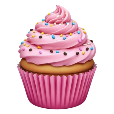 Cupcake with pink icing sticker