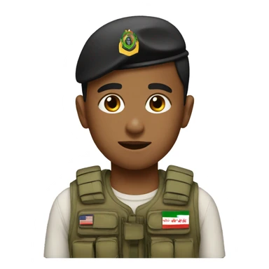 Iraq boy with a military vest sticker