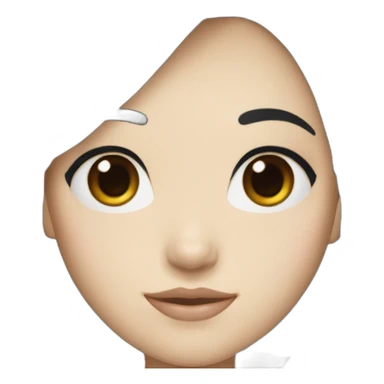 japanese girl with blue eyes and black hair sticker