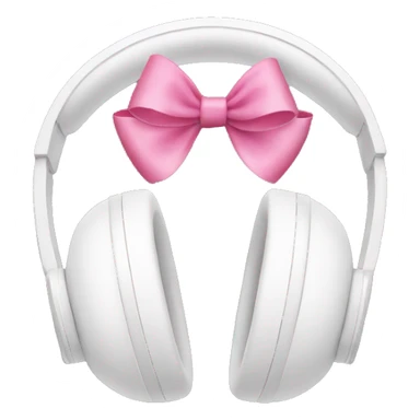 white headphones with pink bows sticker