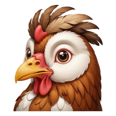 Gallina con un occhio sticker