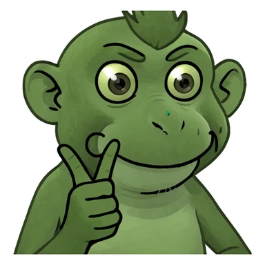 Monkey with the middle finger  sticker