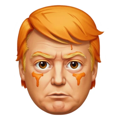 a donald trump with shit stains sticker