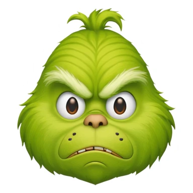 grinch face emoji sticker