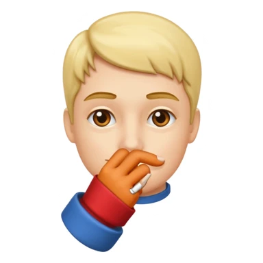 Shh finger and hand emoji sticker