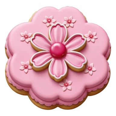 A Cherry blossom shaped cookie sticker
