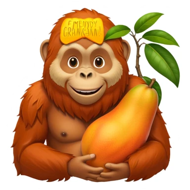 Mango orangutan sticker