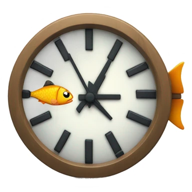 blinking 8-bit clock at 14:20 where the bits are made of fish sticker