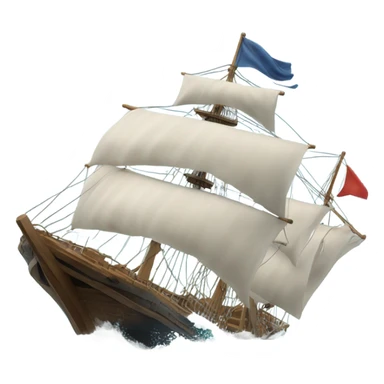Ship in rough weather  sticker