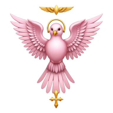 6 winged seraphim light pink emblem sticker