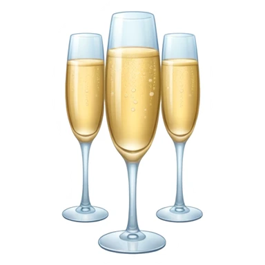 tower of champagne glasses sticker
