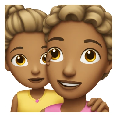 Mom and daughter sticker