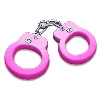 fuzzy pink handcuffs sticker