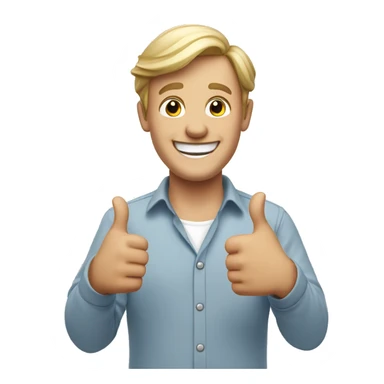 Smiling Englishman showing thumbs up  sticker