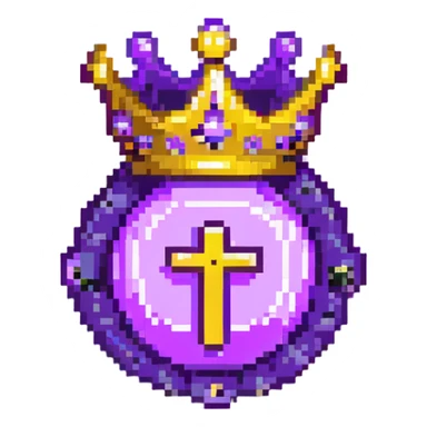 Purple crown with MOD text, universal moderator symbol sticker