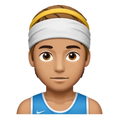 Male Athlete wear headband sticker