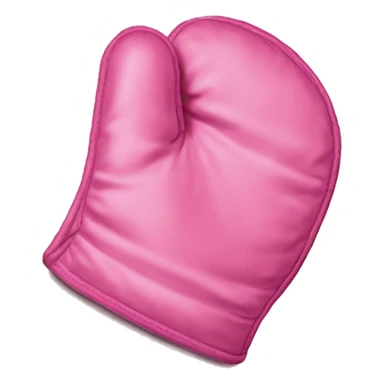 Realistic bubblegum pink oven mitt sticker