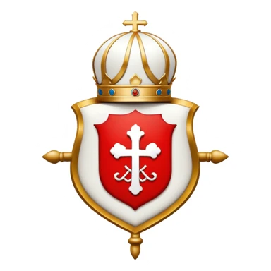 Pope's emblem red and white sticker