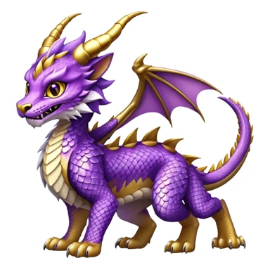 Shiny exotic Dragon-type Fakémon-Lynx full body sticker