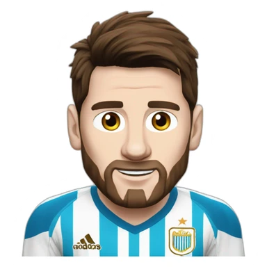 Lionel Messi avec le maillot de l'Argentine sticker