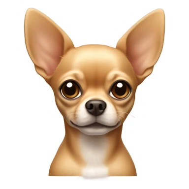 A light brown Chihuahua  with the tips of its ears folded ￼ sticker