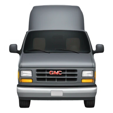 1996 charcoal grey gmc safari windowless van sticker