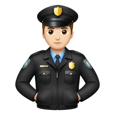 Jacket police written  sticker