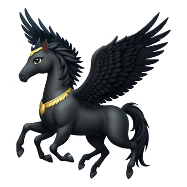 A black Pegasus sticker