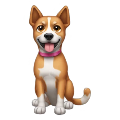 Un perro con una corona sticker