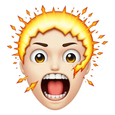 Exploding head zipper mouth  sticker