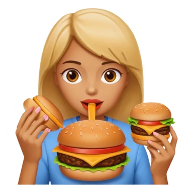 Day girl eat burger  sticker