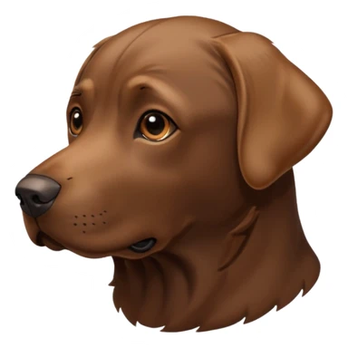 Please make a brown lab one side profile: 🐕 sticker