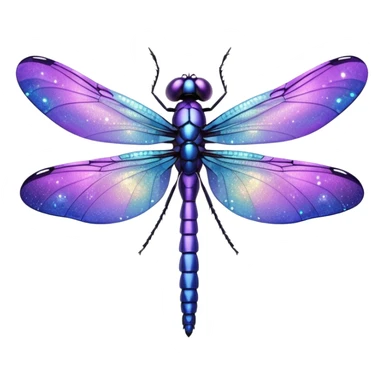 glitter purple dragonfly sticker