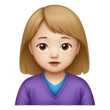 Korean girl with Down syndrome  sticker