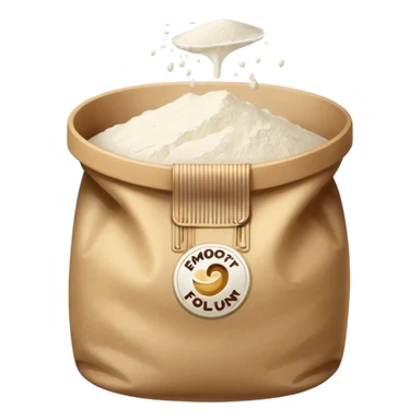 open bag of flour sticker