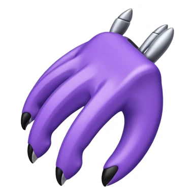 Purple claw clip sticker