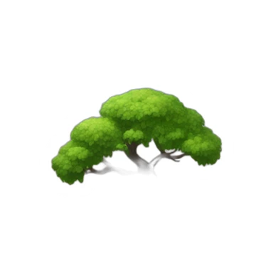 montagne noir avec un peu d'arbre avec un arc-en-ciel sticker