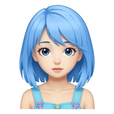 Blue Pastel Gyaru Summer Girl sticker