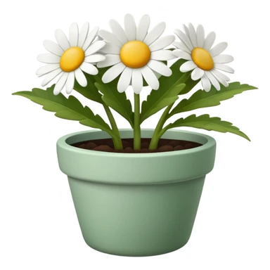 daisy flower pot sticker