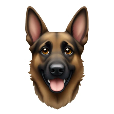 brindle colored german shepherd sticker