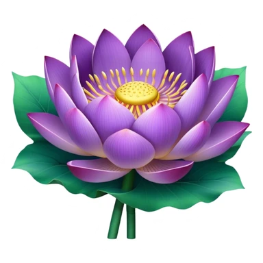 big bouquet Purple Lotus,stem, Lotus leaf sticker